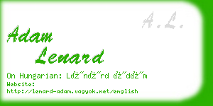 adam lenard business card